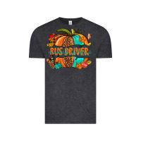 Vintage Black bus driver pumpkin Vintage Tee - NancyCooperArtShop