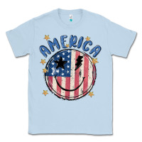 Dusty Blue America Classic Tee - MaliasSmallBusiness