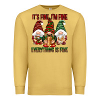 Antique Gold It's fine i'm fine everything is fine Premium Sweatshirt - NancyCooperArtShop
