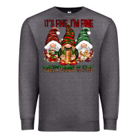 Charcoal Heather It's fine i'm fine everything is fine Premium Sweatshirt - NancyCooperArtShop