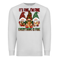 Dove Grey It's fine i'm fine everything is fine Premium Sweatshirt - NancyCooperArtShop