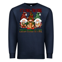 Navy It's fine i'm fine everything is fine Premium Sweatshirt - NancyCooperArtShop
