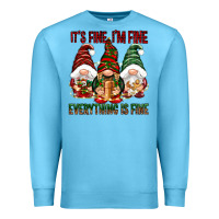 Ocean Blue It's fine i'm fine everything is fine Premium Sweatshirt - NancyCooperArtShop
