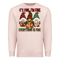 Pale Pink It's fine i'm fine everything is fine Premium Sweatshirt - NancyCooperArtShop