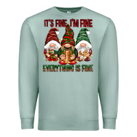 Seafoam It's fine i'm fine everything is fine Premium Sweatshirt - NancyCooperArtShop
