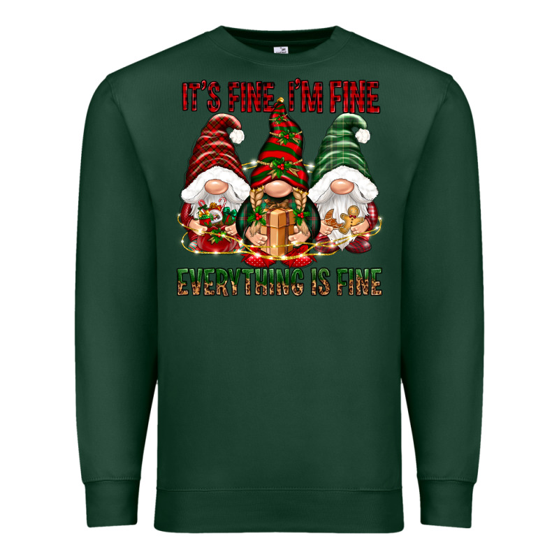 It's Fine I'm Fine Everything Is Fine Premium Sweatshirt by NancyCooperArtShop | Teevron