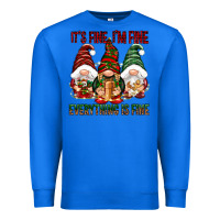 True Royal It's fine i'm fine everything is fine Premium Sweatshirt - NancyCooperArtShop