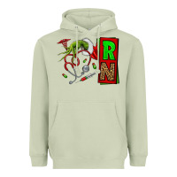 Matcha Christmas Character  Nurse Heavyweight Hoodie - NancyCooperArtShop