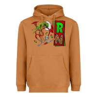 Meerkat Christmas Character  Nurse Heavyweight Hoodie - NancyCooperArtShop