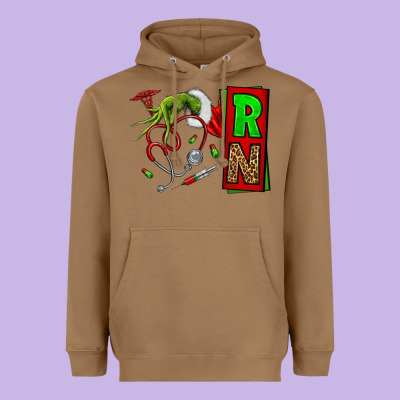 Christmas Character  Nurse Heavyweight Hoodie Designed By Nancycooperartshop