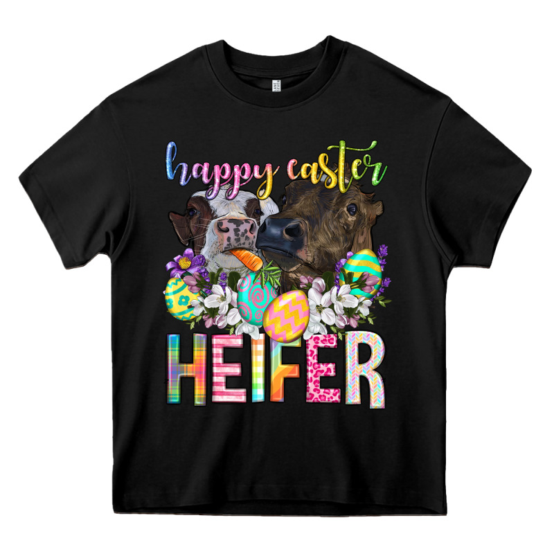 Happy Easter Heifer Heavy Core Tee by Neo Western | Teevron
