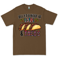 Cacao All You Need Is Love And Tacos Premium Tee - CowhideDigitalArt
