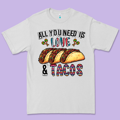 All You Need Is Love And Tacos Premium Tee Designed By Cowhidedigitalart