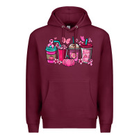 Burgundy Cancer coffee cups Cancer Awareness Premium Hoodie - HowdyJamesFarm