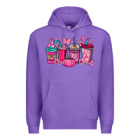 Purple Cancer coffee cups Cancer Awareness Premium Hoodie - HowdyJamesFarm