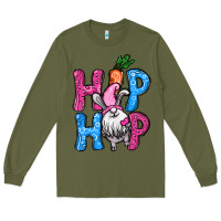 Army Green Easter hip hop gnome Long Sleeve Tee - NancyCooperArtShop