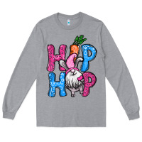 Heather Grey Easter hip hop gnome Long Sleeve Tee - NancyCooperArtShop