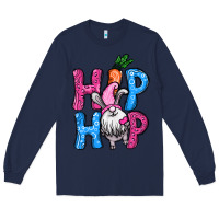 Navy Easter hip hop gnome Long Sleeve Tee - NancyCooperArtShop