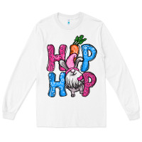 White Easter hip hop gnome Long Sleeve Tee - NancyCooperArtShop