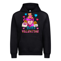 Black hello valentine valentines day coffee mug Urban Hoodie - FaDigitalArtStudio