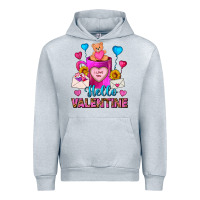 Heather Grey hello valentine valentines day coffee mug Urban Hoodie - FaDigitalArtStudio