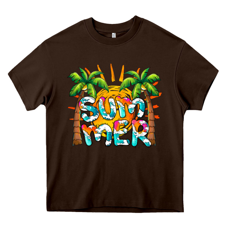 Summer Waves And Sun Heavy Core Tee by BarkalooDesign | Teevron