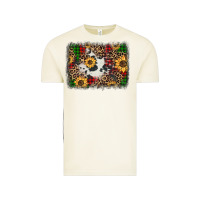 Vintage Arctic distressed christmas sunflowers leopard cowhide background Vintage Tee - Jasminsmagicworld
