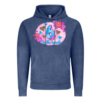 Vintage Denim back to school flowers sixth grade 3200x2400 Vintage Hoodie - AdoDesignShop