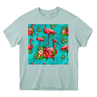 Arona flamingo seamless pattern Heavy Core Tee - HRA Design Shop