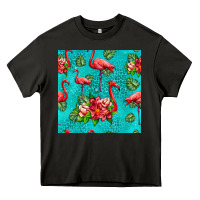 Asphalt flamingo seamless pattern Heavy Core Tee - HRA Design Shop