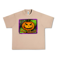 Burro Happy Halloween Pumpkin Urban Heavy Tee - Jasminsmagicworld
