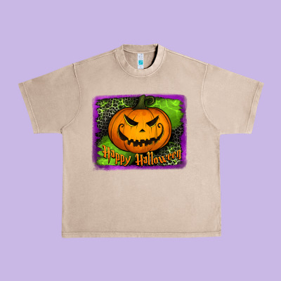 Happy Halloween Pumpkin Urban Heavy Tee Designed By Jasminsmagicworld