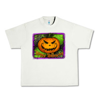 Pistachio Happy Halloween Pumpkin Urban Heavy Tee - Jasminsmagicworld