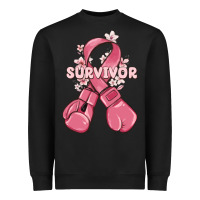 Black survivor breast cancer with boxing gloves Heavyweight Sweatshirt - MaliasSmallBusiness