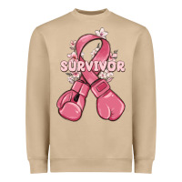 Mushroom survivor breast cancer with boxing gloves Heavyweight Sweatshirt - MaliasSmallBusiness