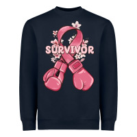 Navy survivor breast cancer with boxing gloves Heavyweight Sweatshirt - MaliasSmallBusiness