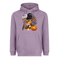 Lavender Boo Heifer Cow Halloween Heavyweight Hoodie - texasbilliewilder