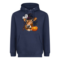 Boo Heifer Cow Halloween Heavyweight Hoodie | Teevron