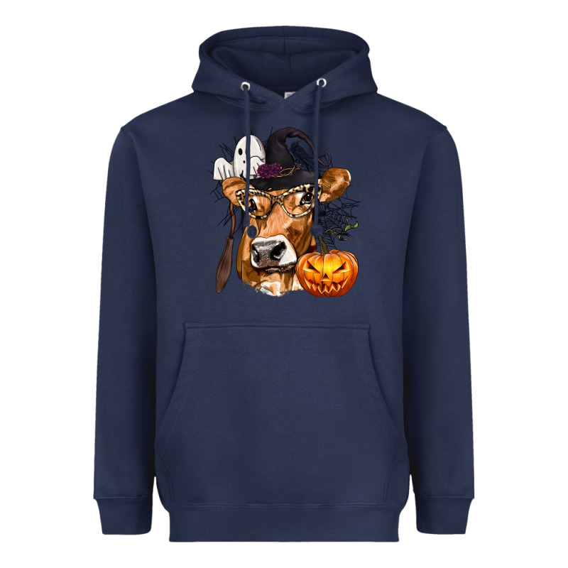 Boo Heifer Cow Halloween Heavyweight Hoodie by texasbilliewilder | Teevron