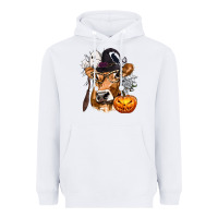 White Boo Heifer Cow Halloween Heavyweight Hoodie - texasbilliewilder