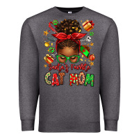 Charcoal Heather santas favorite cat mom Premium Sweatshirt - texasbilliewilder