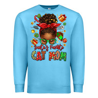 Ocean Blue santas favorite cat mom Premium Sweatshirt - texasbilliewilder