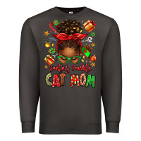 Smoke santas favorite cat mom Premium Sweatshirt - texasbilliewilder