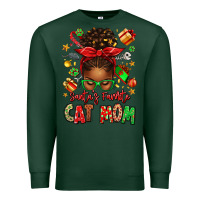 Sports Green santas favorite cat mom Premium Sweatshirt - texasbilliewilder