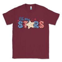 Burgundy oh my stars Classic Tee - MaliasSmallBusiness
