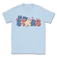 Dusty Blue oh my stars Classic Tee - MaliasSmallBusiness