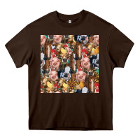 Chocolate Brown western farm animals seamless pattern Heavy Core Tee - HRA Design Shop