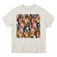 Cream western farm animals seamless pattern Heavy Core Tee - HRA Design Shop