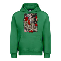 Emerald Two skeletons hugging Valentine's Day Urban Hoodie - FaDigitalArtStudio