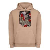 Pigment Burro Two skeletons hugging Valentine's Day Urban Hoodie - FaDigitalArtStudio